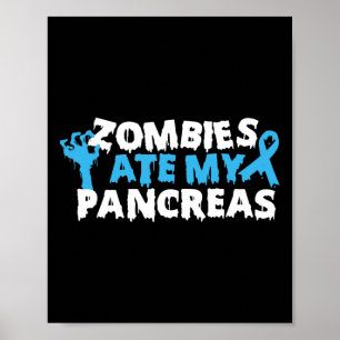Poster Type 1 Sensibilisation au diabète Zombies Mat Mes