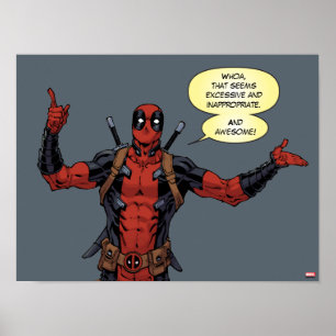 Poster Type Deadpool Pointing Character