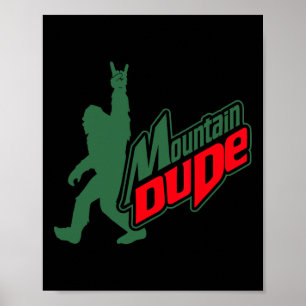 Poster Type Montagne Drôle Bigfoot Sasquatch Cadeaux de R