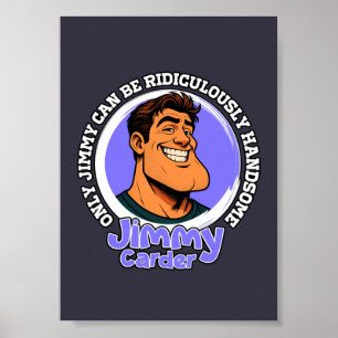 Poster Type ridiculement beau mec style BD semi-brillant