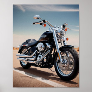 Poster Types de motocyclettes et de vélos ordinaires