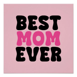 Poster Typhographie de la meilleure maman jamais