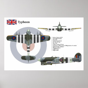 Poster Typhoon Mk 1B 181e Escadron