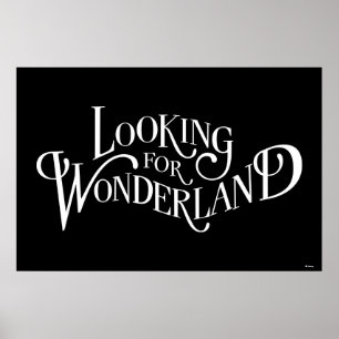 Poster Typographie À la recherche de Wonderland