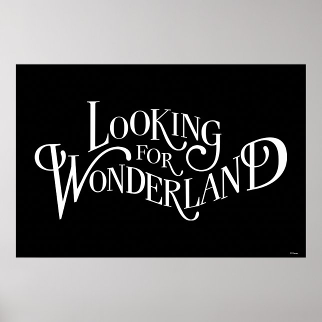 Poster Typographie | À la recherche de Wonderland (Devant)