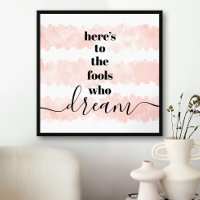 Typographie, aquarelle, "Voilà pour les fous qui r