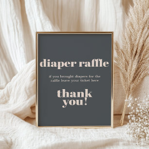 Poster Typographie Baby shower de la couche de saumons ro