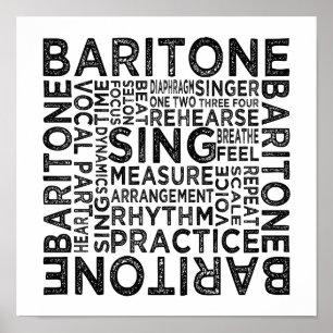 Poster Typographie baritone