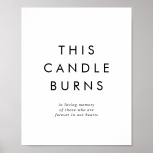 Poster Typographie chic Cette bougie brûle le signe Maria