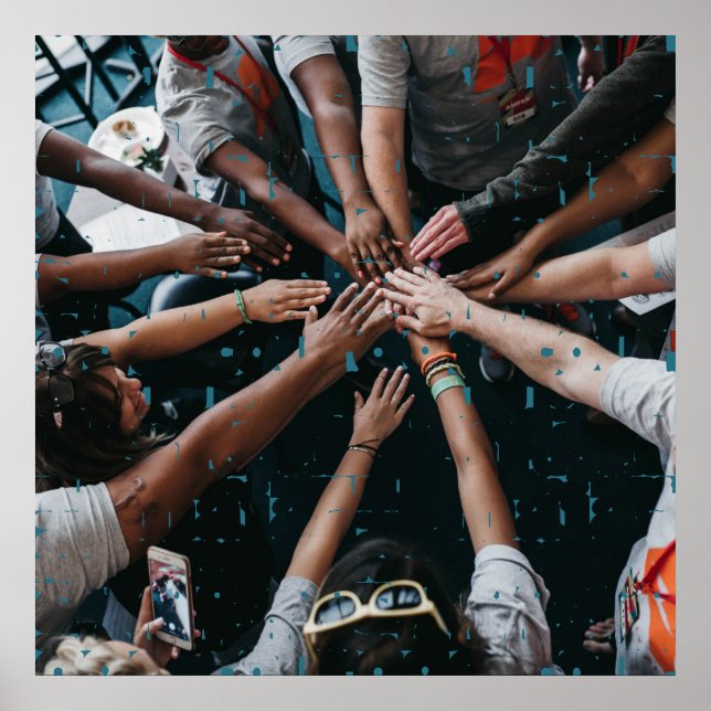 Poster Typographie - Courage - Photo personnalisée (Devant)