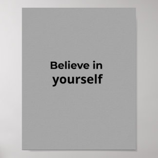 Poster Typographie d'art mural citation inspirante