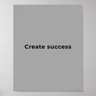 Poster Typographie d'art mural minimaliste gris