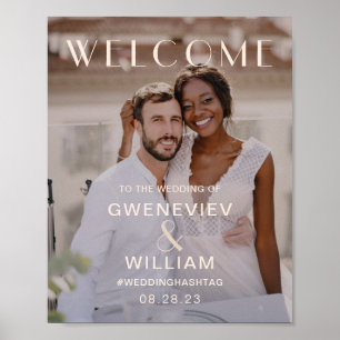 Poster Typographie de bienvenue du Mariage photo