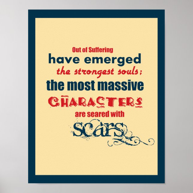 Poster Typographie de devis Inspirationnelle 11x14 (Devant)