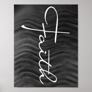 Poster Typographie de la foi Modernité chrétienne noire