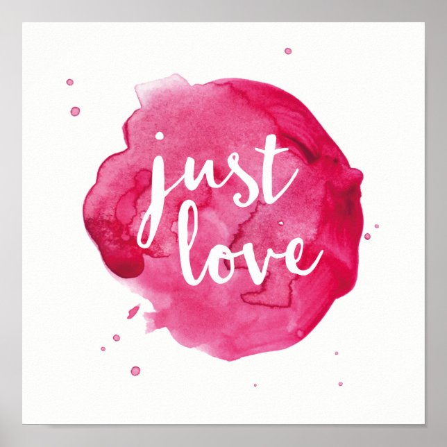 Poster typographie de l'aquarelle xoxo (Devant)