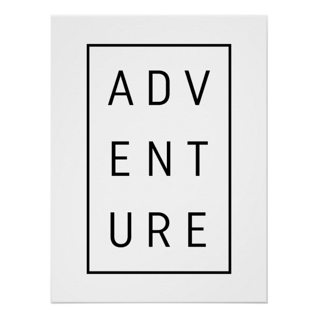 Poster Typographie de l'aventure (Devant)