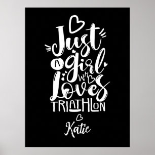 Poster Typographie de motivation de triathlon minimaliste