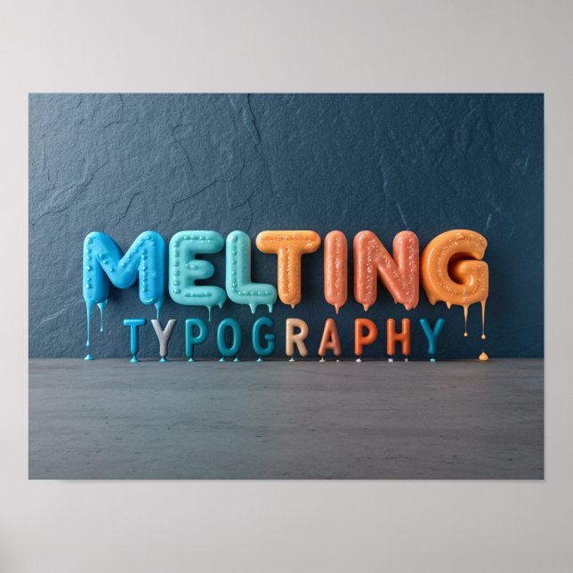 Poster TYPOGRAPHIE DE REMPLACEMENT : Une conception 3D co (Devant)
