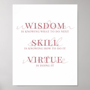 Poster Typographie de script élégant Citation motivationn