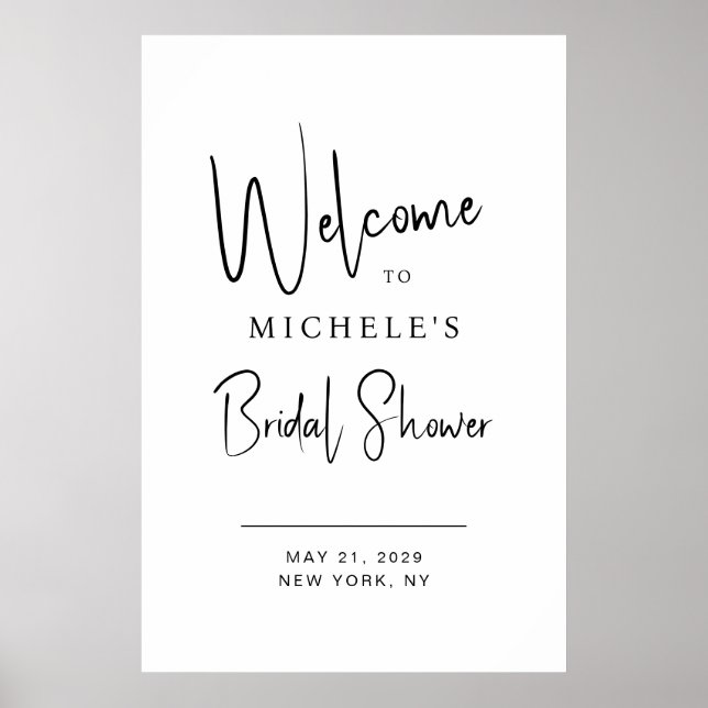 Poster Typographie de script minimale pour le message de  (Devant)