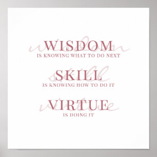 Poster Typographie de script moderne Citation motivationn