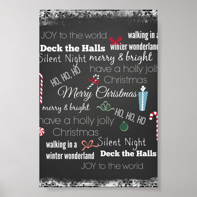 Poster Typographie des citations de Noël (Devant)