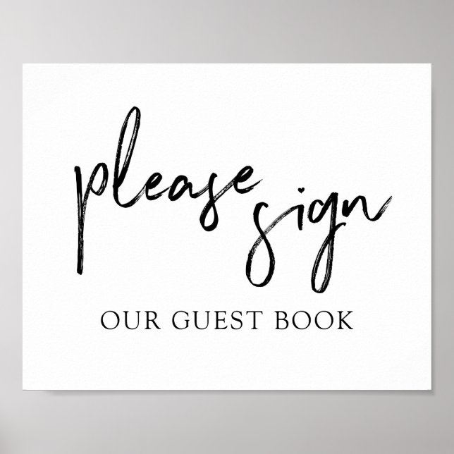 Poster Typographie des signes du livre d'hôtes mariage |  (Devant)