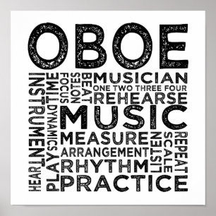 Poster Typographie d'Oboe