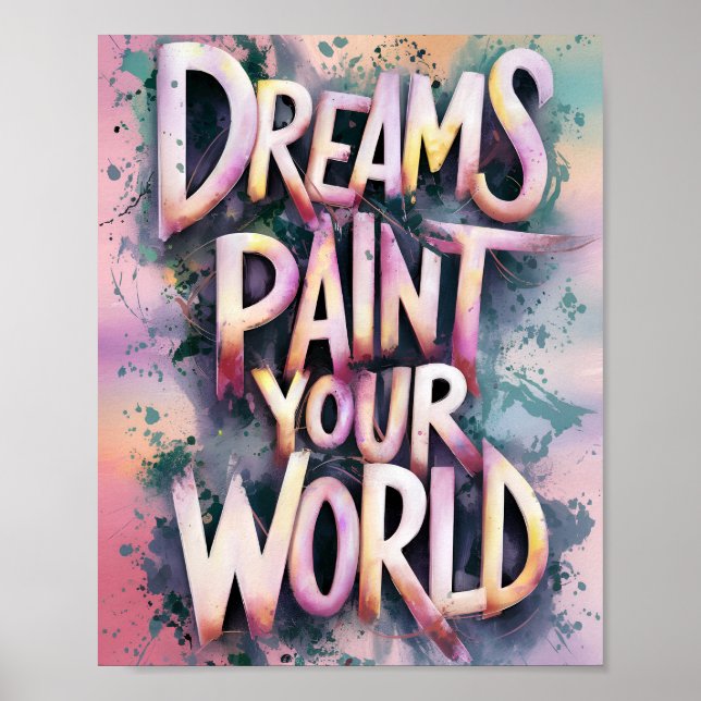 Poster Typographie Dreamscape (Devant)
