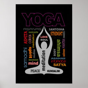 Poster Typographie du yoga