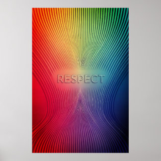 Poster Typographie élégante du respect avec flux de coule