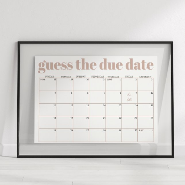 Poster Typographie en grès rose pour l'annonce de la date (Créateur téléchargé)