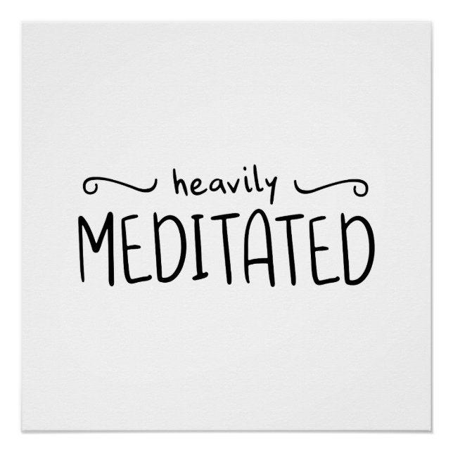 Poster Typographie fortement méditée (Devant)