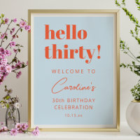 Typographie Gras Bleu Orange Bienvenue 30e Anniver
