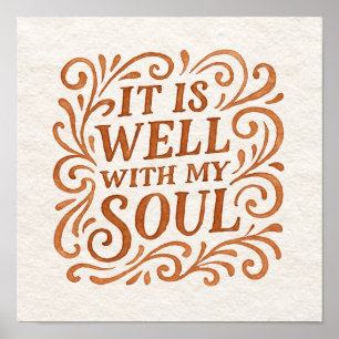 Poster Typographie Il est bien avec mon âme