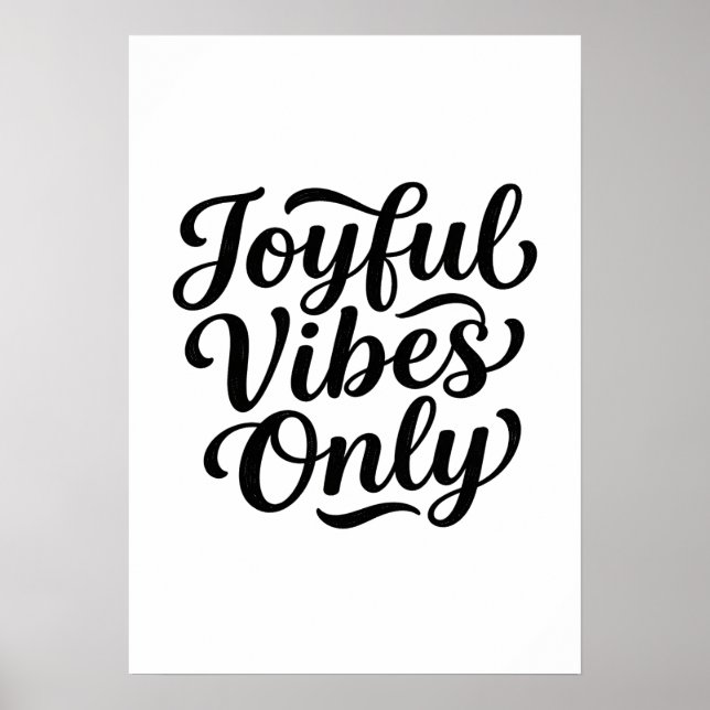 Poster Typographie Joyeuses Vibrations (Devant)