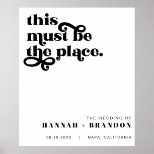 Poster Typographie minimaliste moderne chic Mariage class