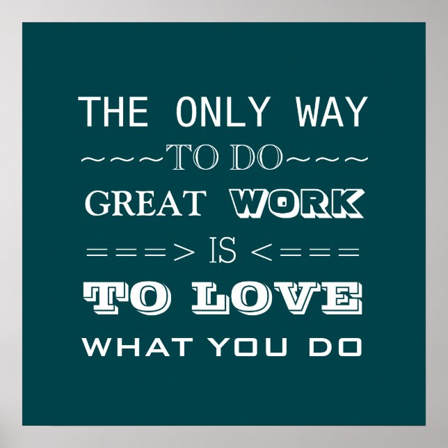Poster Typographie moderne Citation inspirée (Devant)