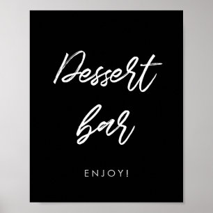 Poster Typographie moderne Dessert bar mariage