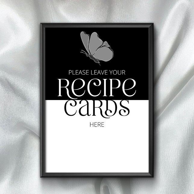 Poster Typographie moderne laissez votre carte de recette (Créateur téléchargé)