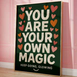 Poster Typographie motivante d'art mural