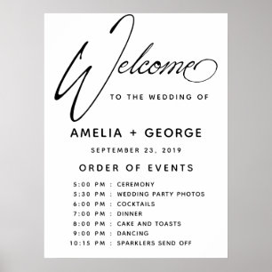 Poster Typographie Script écriture naturelle