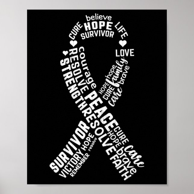 Poster Typographie Sensibilisation au cancer du sein Grap (Devant)