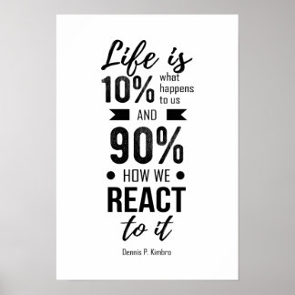 Poster Typographie vie 10% comment nous