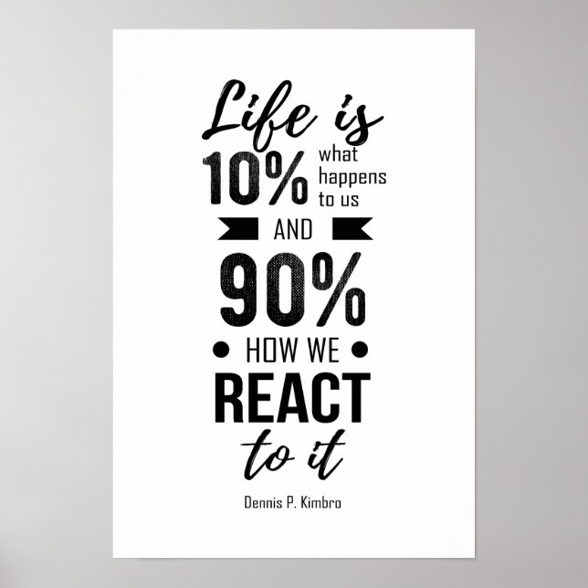Poster Typographie vie 10% comment nous (Devant)