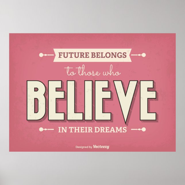 Poster Typographie vintage (Devant)
