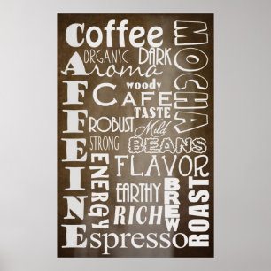 POSTER TYPOGRAPHIQUE DU CAFÉ
