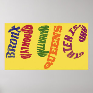 Poster typographique New York City