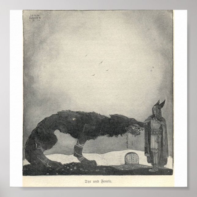 Poster Tyr und Fenrir (Devant)